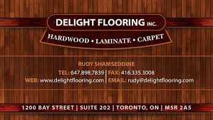 Bbb accredited business · the professional's choice · huge selection Delight Flooring Business Card Agc Media Providing Graphic Design Web Design Print Design And Video Production Services Within Whitby Oshawa Ajax And Pickering