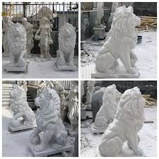 Hand Carved Outdoor Stone Lion Statues