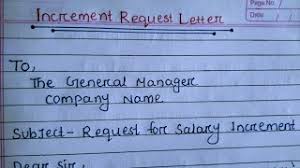 how to write salary increment request
