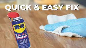 quick fix for squeaky floors with wd 40