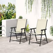 Outsunny 2 Foldable Garden Chairs