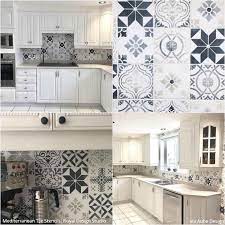 Pretty patterned tile can be super expensive so we want you to consider using a tile pattern to achieve the. 12 Stunning Ideas For Stenciling A Kitchen Backsplash Diy Kitchen Backsplash Kitchen Backsplash Designs Kitchen Design