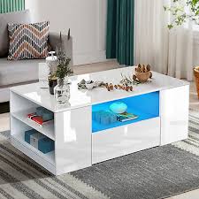 High Gloss Coffee Table With Storage