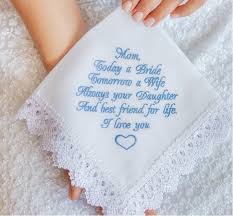 mother of the bride handkerchief