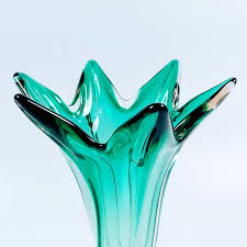 Vintage Murano Glass Vase Italy 1960s