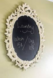 gaudy mirror gets a chalkboard makeover