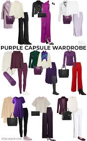 how to wear purple purple outfits in