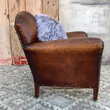antique leather armchair club chairs