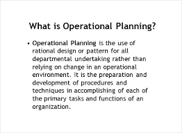 Operational Plan Template For Business Operations Programs