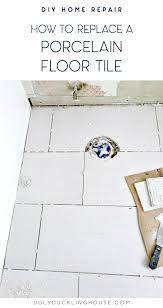 how to replace a porcelain floor tile