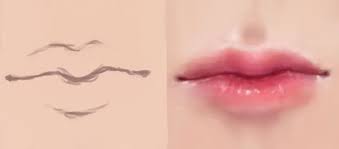 drawing a nice lip in photo