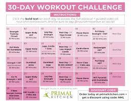 30 day home workout plan for women