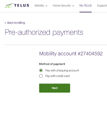 how to pay your bill telus support
