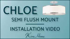 chloe semi flush mount light