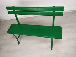 vintage green garden bench for at