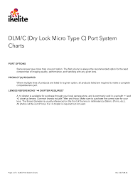 Dlm C Dry Lock Micro Type C Port System Charts Manualzz Com