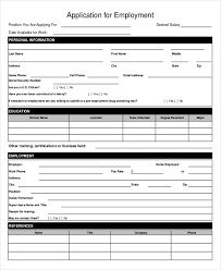 Job Application Form Template Word 9 Application Template Word Pdf