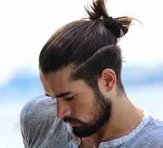 Coupe de cheveux mi long homme et barbe épaisse. Coupe Cheveux Homme