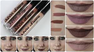 nyx lip review swatches