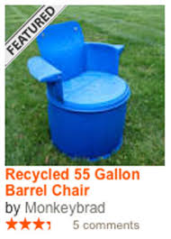 recycled 55 gallon barrel chair