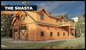 You can include a basement, loft, shop, garage, porch, outdoor pool, breezeway, rv as for the types of barndominiums you can build, they can be a regular house that looks like a barndominium, have a large garage, shop. The Shasta Rv Barn Kit Rv Garage With Living Quarters