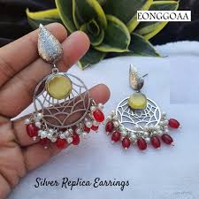 silver replica br earrings