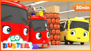 Buster's Trip to the Supermarket | +30 Minutes of Kids Cartoons | Go Buster  - YouTube