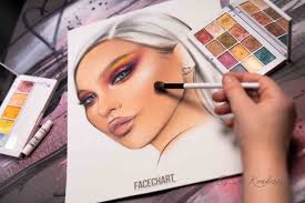 face chart makeup design by liza kondrevich