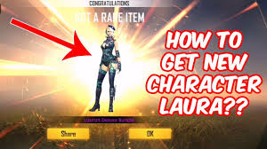 How to get free jota character in free fire get free new jota character garena free fire. How To Get New Character Laura Deluxe Bundle Free Fire New Character Garena Free Fire Youtube