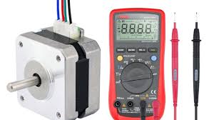 4 wire stepper motor with multimeter