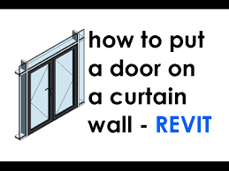 put doors on curtain walls in revit