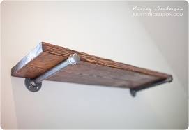 Reclaimed Wood Wall Shelves With Metal