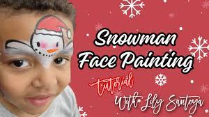 snowman face painting tutorial