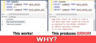 sql server puzzle why does union