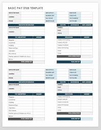 free pay stub templates smartsheet