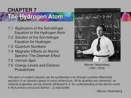 Hydrogen Atom 7 2 Solution