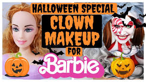 clown makeup for barbie doll by