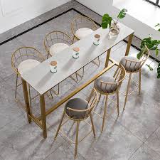 Bar stools and bar tables for everyday life and parties. Nordic Bar Table And Chair Combination Wrought Iron Bar Table Gold High Bar Table Conference Table Dining Bar Aliexpress