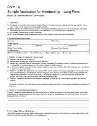 Editable Membership Application Form Sample Fill Out Best Business