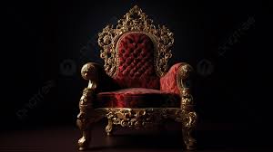 bronze and red baroque armchair throne