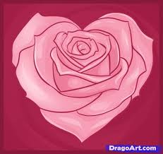 This lesson is meant for younger artists, but still fun for all ages. Drawing Heart Rose Drawing Step By Step Easy