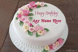 happy birthday flower rose cake images