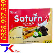Bánh kẹo Quế hỗn hợp Saturn tràng An hộp vuông 330g