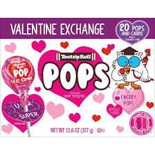 tootsie pop valentine box 20 pops and