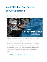 Most Effective Call Center Bonus Structures By Avoxi Issuu