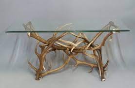 Elk Mule Deer Antler Sofa Table