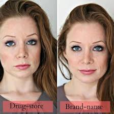 dollar vs brand name makeup is