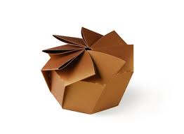 gift box with flower shaped origami