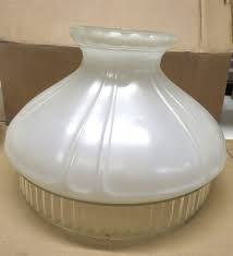 Vintage White Glass Hurricane Oil Lamp