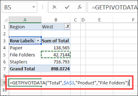how to use excel pivot table getpivotdata